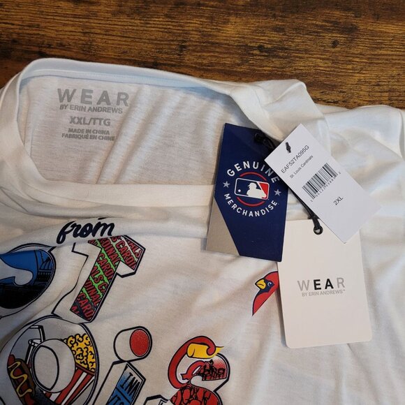 Wear by Erin Andrews Stl Cardinals T Shirt XXL Hi Low Hem Light Weight NWT - Picture 4 of 8